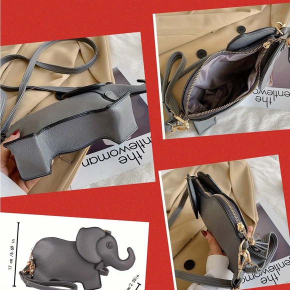 Red Elephant Crossbody Bag - Picture 5 of 6
